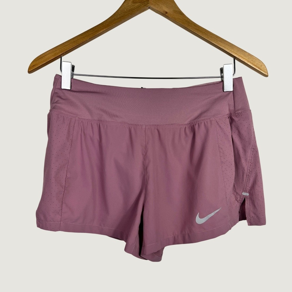Nike Running Shorts Womens Small Mauve Dri-FIT Perforated 3 Inch Inseam Liner